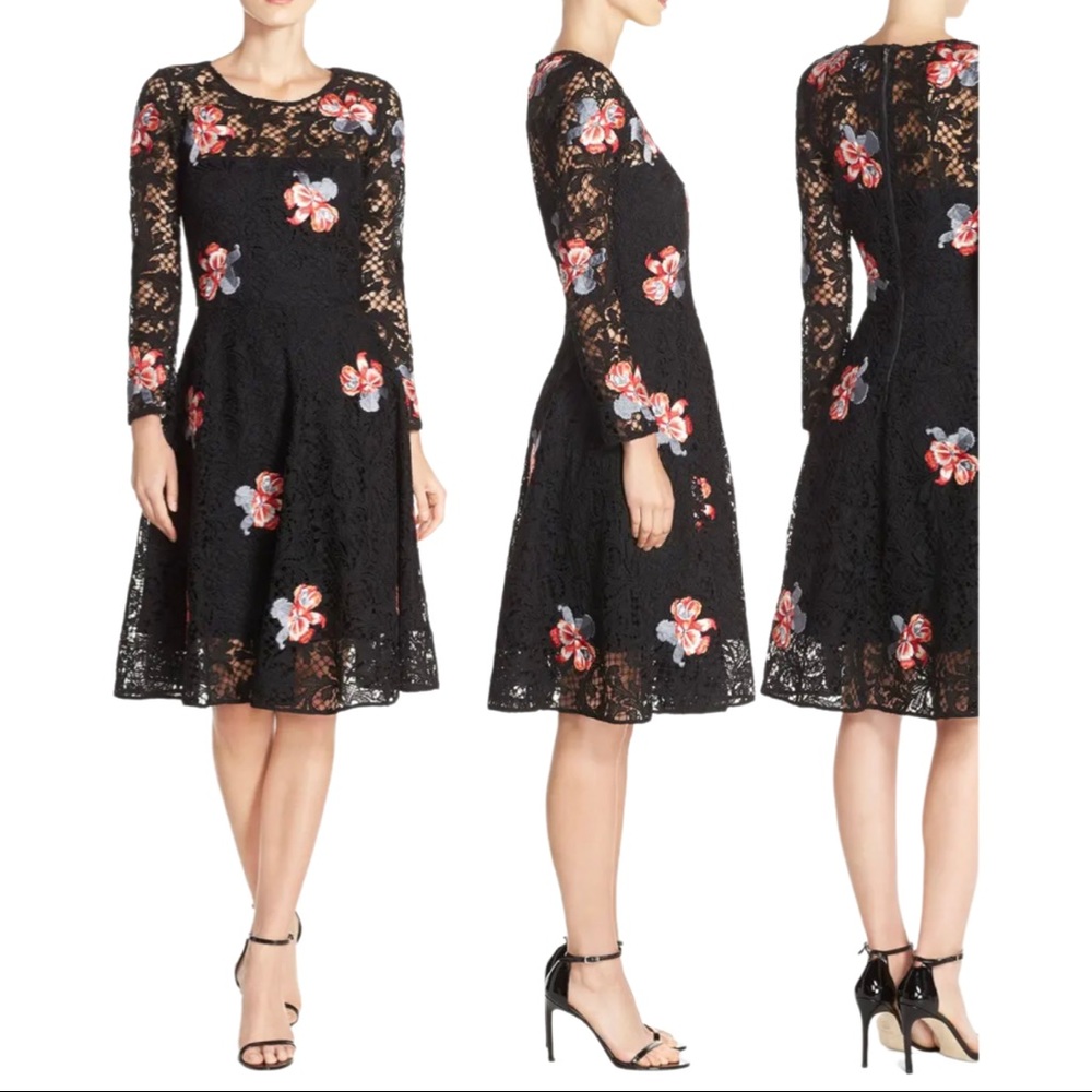 Sachin + Babi Noir lace over lay dress NWOT